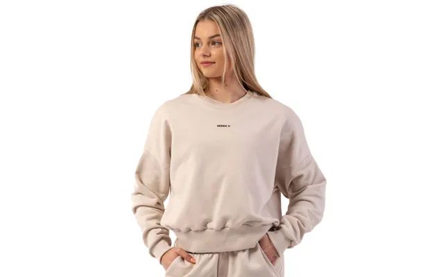 Loose Fit Sweatshirt ''feeling Good'' - Cream