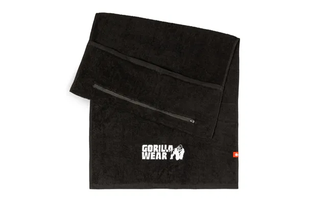 Zip Pocket Gym Towel - Black