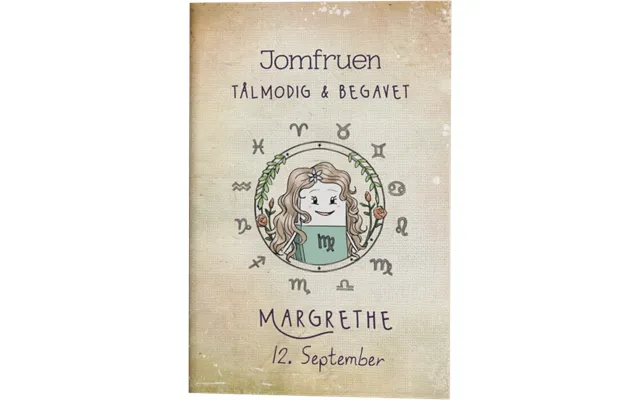 Stjernetegn Jomfruen Gave A5 Notesbog