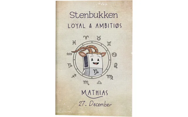 Stjernetegn Stenbukken Gave A5 Notesbog