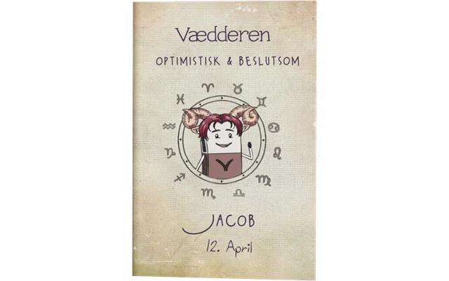 Stjernetegn Vædderen Gave A5 Notesbog