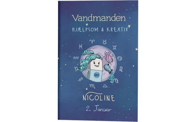 Stjernetegn Vandmanden Gave A5 Notesbog