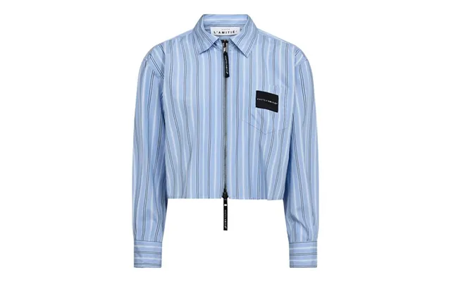 Haute L' Amitié - Crop Stripe Zip Shirt