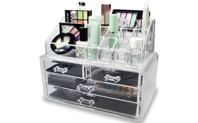 Akryl Smykke Eller Makeup Organizer Med 4 Skuffer Uniq - Transparent
