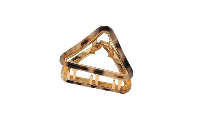 Soho Ea Hårklemme - Tortoise I Guld Og Lys Tortoise, Metal Og Acetate, 5 Cm L, 3,5 Cm B, 21 G
