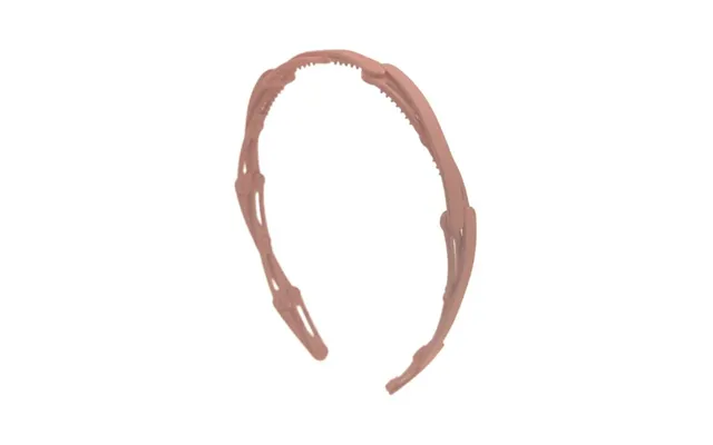 Soho Foldbar Hårbøjle - Pink Beige, Velvet Plastik, 6 Cm X 7 Cm
