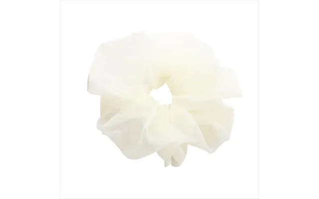 Soho Sola Xl Scrunchie - Hvid, Organza, 20 Cm I Diameter, For Kvinder