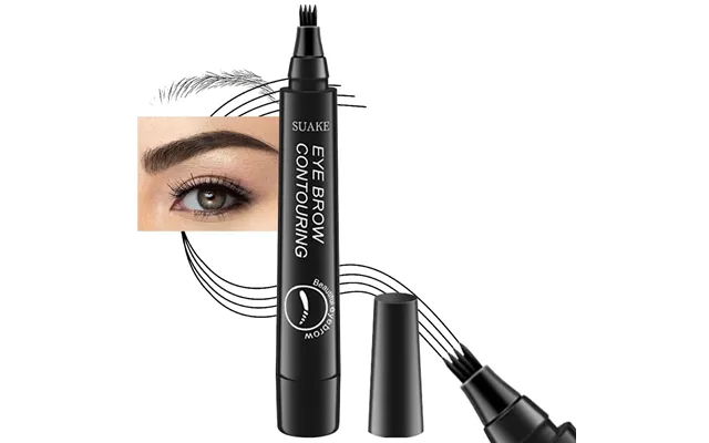 Suake Øjenbrynsfarve Eyebrow Tint Pen 5 Sort - Vandfast Formel, Naturligt Look, Nem At Fjerne, Langtidsholdbar