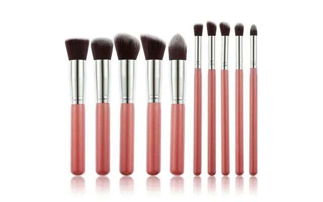 Technique Pro Makeup Børster Rose Rosa Og Sølv 10 Stk For Kvinder
