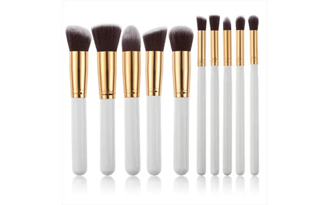 Technique Pro Makeup Børster Sæt 10 Stk Hvid Og Guld