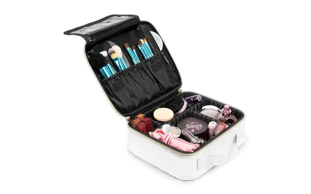 Uniq Rejsetoilettaske Kosmetiktaske Til Alt Dit Makeup Hvid - Multifunktionel Taske Med Justerbare Rum
