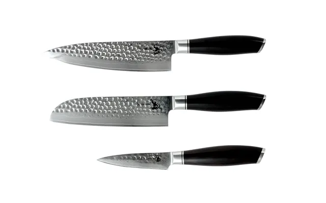 Kaki Knivsæt Med 3 Køkkenkniv - Madelskeren