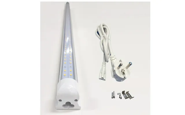 T8 Grolys 12watt 600mm Double Row Led Ledning