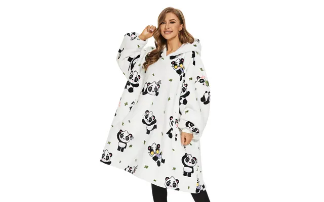 Super Sover Oversized Hoodie-tæppe Panda