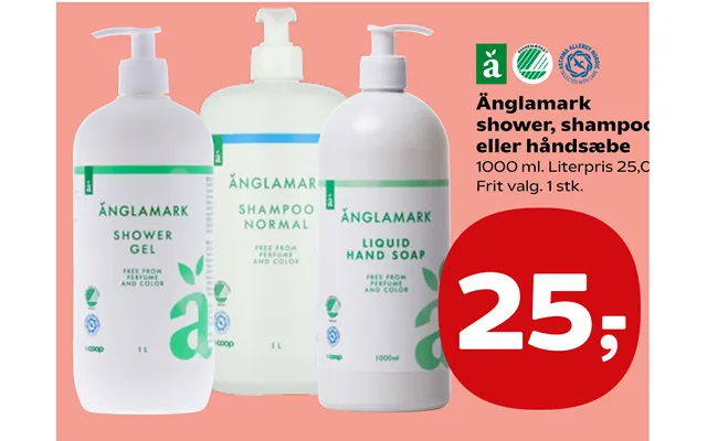 Änglamark Shower, Shampoo Eller Håndsæbe