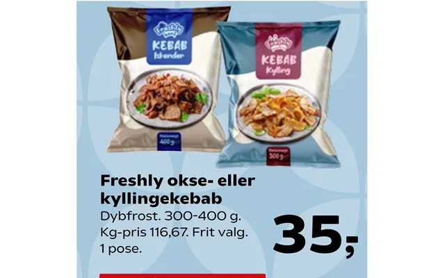 Freshly Okse- Eller Kyllingekebab