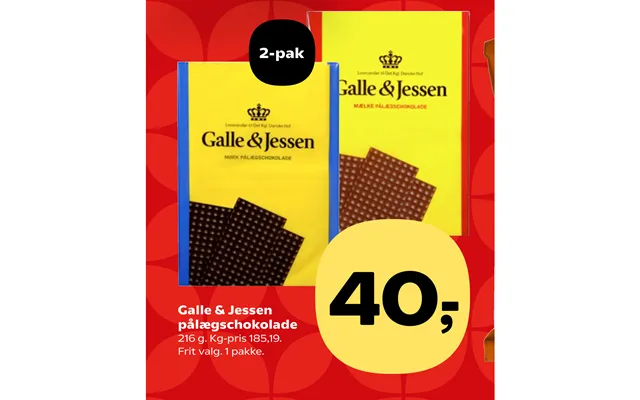 Galle & Jessen Pålægschokolade