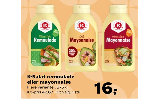 K-salat Remoulade Eller Mayonnaise
