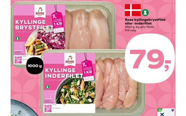 Rose Kyllingebrystfilet Eller -inderfilet
