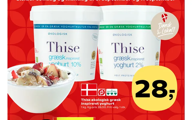 Thise Økologisk Græsk Inspireret Yoghurt