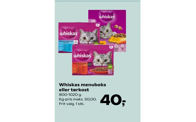 Whiskas Menuboks Eller Tørkost