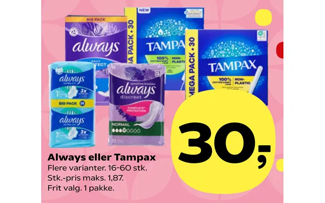 Always Eller Tampax