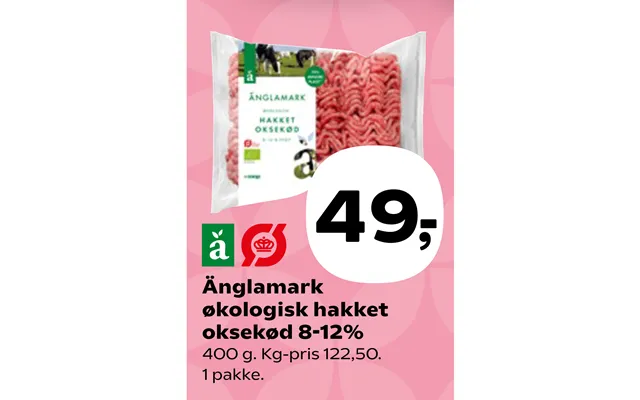 Änglamark Økologisk Hakket Oksekød 8-12%