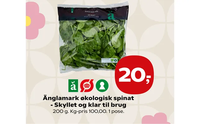 Änglamark Økologisk Spinat - Skyllet Og Klar Til Brug