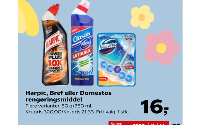 Harpic, Bref Eller Domestos Rengøringsmiddel