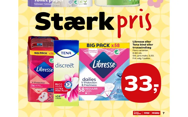 Libresse Eller Tena Bind Eller Trusseindlæg