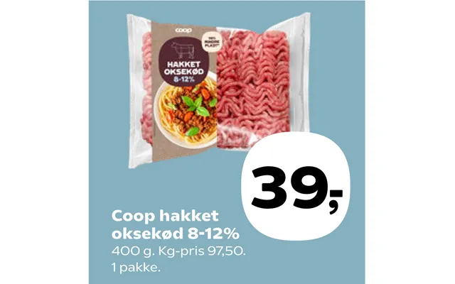 Coop Hakket Oksekød 8-12%