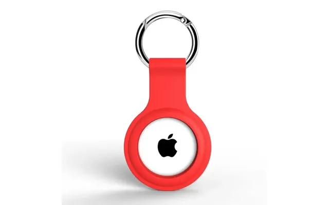 Apple Airtag Nøglering I Blød Og Holdbar Silikone. Rød.