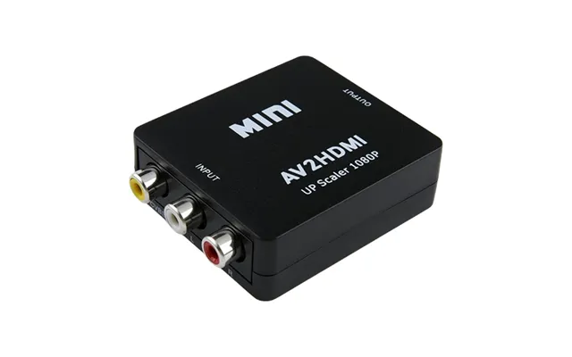 Av Rca Til Hdmi Konverter. Full Hd 1080p. Sort