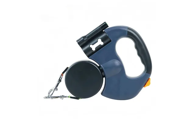 Dobbelt Udtrækkelig Hundeline 2 X 3 M Med Led & 360â Drejeled - Navy Blue
