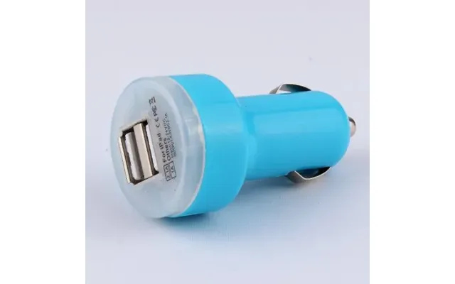 Dual Usb Billader 2.1a Til Iphone, Ipad & Android - Blå