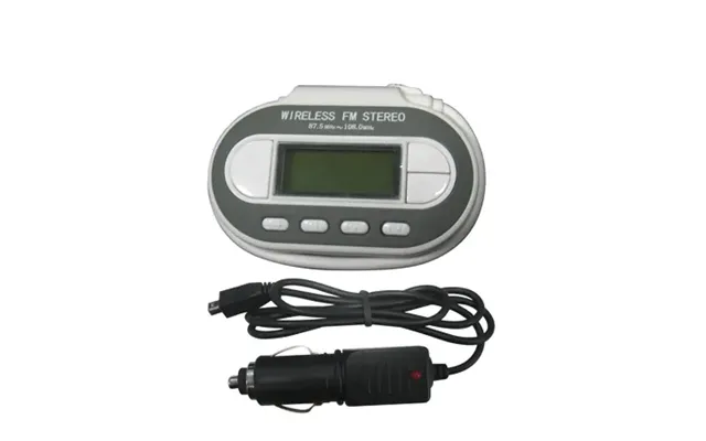 Fm Transmitter Til Mp3 Inklusiv Billader. Hvid.