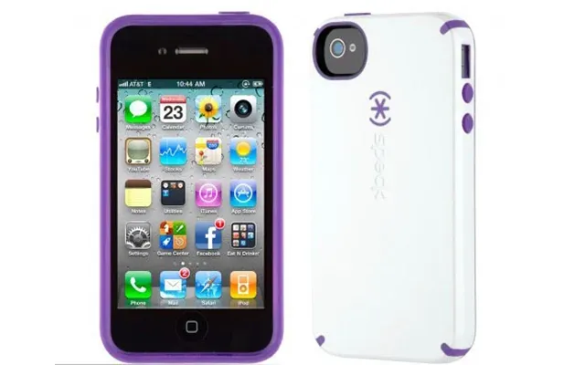 Iphone 4 & 4s Speckâ Candyshell Cover. Hvid Lilla.