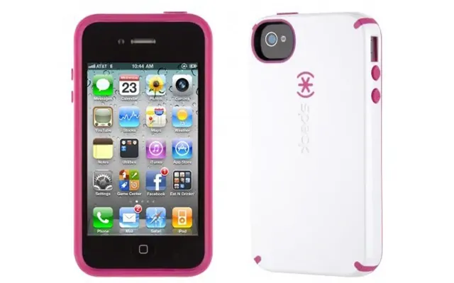 Iphone 4 & 4s Speckâ Candyshell Cover. Hvid Lyserød.