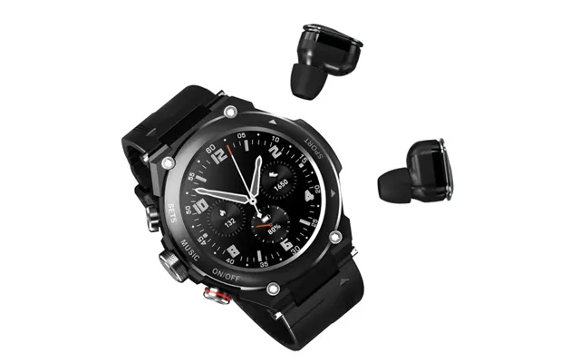 Lemfo T92 Smartwatch Med Indbygget Tws Høretelefoner. 2 I 1 Smartur