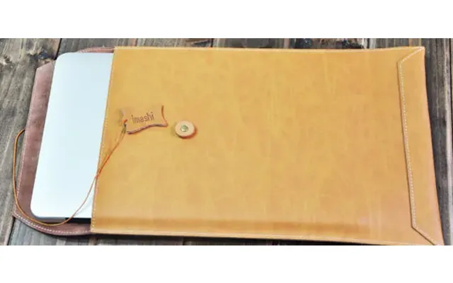 Originalt Imashi Sleeve I Ægte Læder Til Macbook Air. 15,4