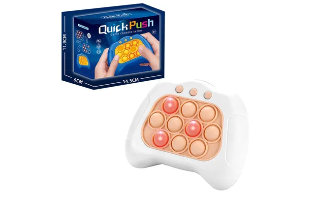 Quickpush Pop It Spillekonsol Til Børn. Hvid