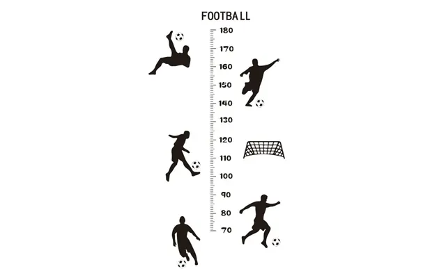 Sej Fodbold Målebånds Wallsticker. Højdemåler Der Måler Højden 70-180cm