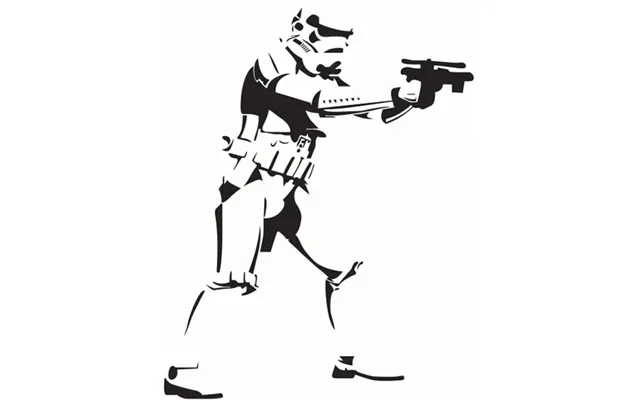 Stormtrooper Wallsticker. Flot Star Wars Wallsticker. 46x58cm