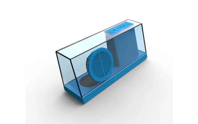 Transparent Trådløs Bluetooth Højttaler Med Fm-radio Mm. Blå