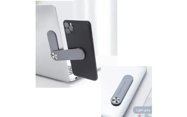 Universal Magnetisk Mobilholder Til Montering På Laptop. Lysegrå