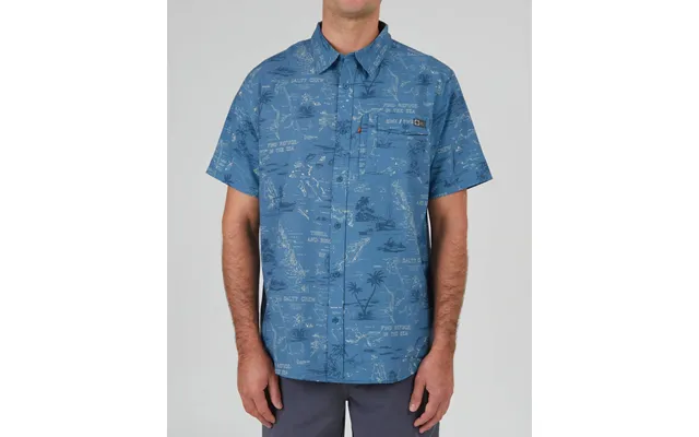 Salty Crew Seafarer S S Tech Woven - Slate