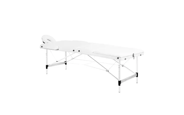 Balance Foldbar Massagebrik I Aluminium, Tre Sektioner - Hvid