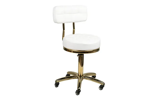 Behandlerstol Guld Am-961 Hvid