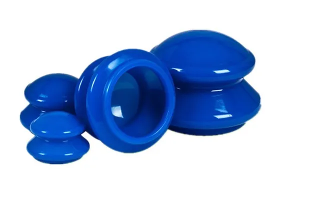 Cupping Sæt Massage Silikone Blå 4x
