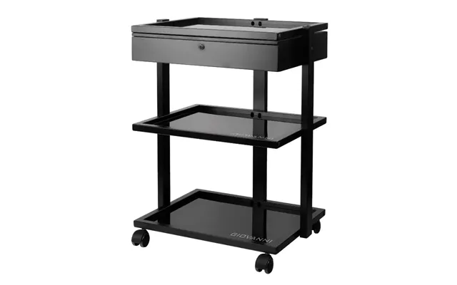 Sort Vogn Med 3 Hylder Og 1 Skuffe Pro Ink 1040a Sort